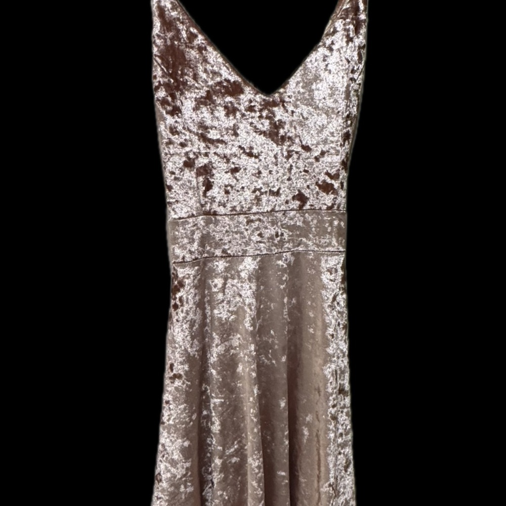 Elegant Velvet Pink Mini Dress